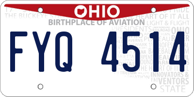 OH license plate FYQ4514