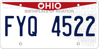 OH license plate FYQ4522
