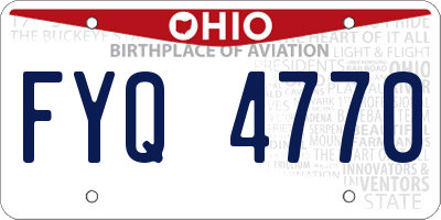 OH license plate FYQ4770