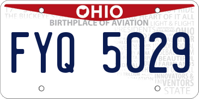 OH license plate FYQ5029