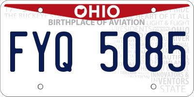 OH license plate FYQ5085