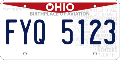 OH license plate FYQ5123