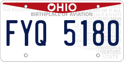 OH license plate FYQ5180