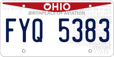 OH license plate FYQ5383