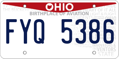 OH license plate FYQ5386