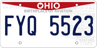 OH license plate FYQ5523