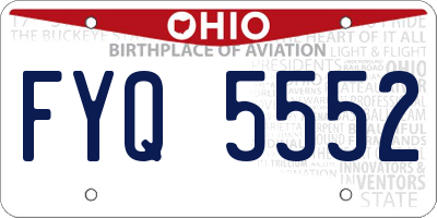 OH license plate FYQ5552
