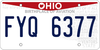 OH license plate FYQ6377