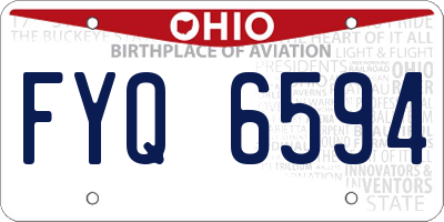 OH license plate FYQ6594