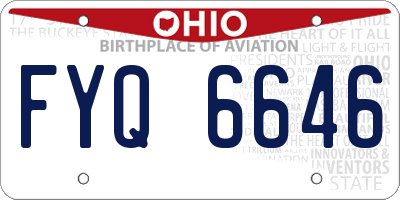 OH license plate FYQ6646
