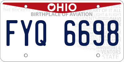 OH license plate FYQ6698