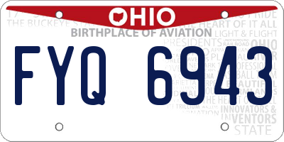 OH license plate FYQ6943