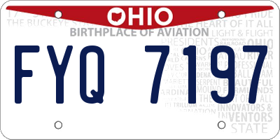 OH license plate FYQ7197