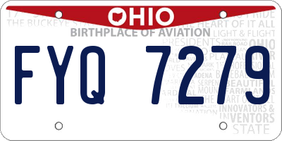 OH license plate FYQ7279