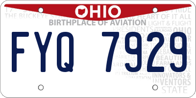OH license plate FYQ7929