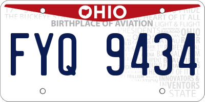 OH license plate FYQ9434