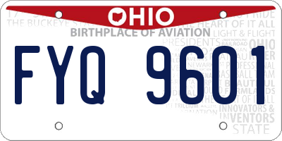 OH license plate FYQ9601