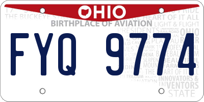 OH license plate FYQ9774