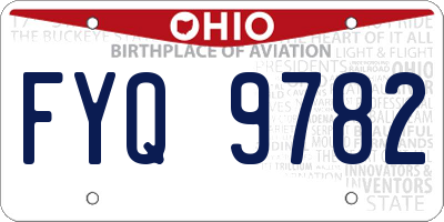 OH license plate FYQ9782