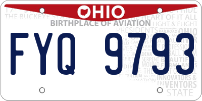 OH license plate FYQ9793