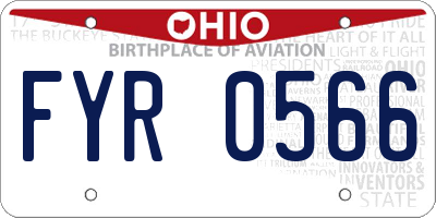 OH license plate FYR0566