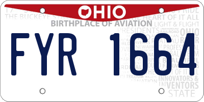 OH license plate FYR1664