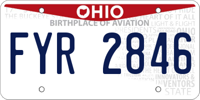 OH license plate FYR2846