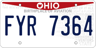 OH license plate FYR7364