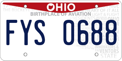 OH license plate FYS0688