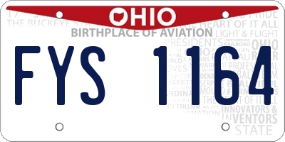 OH license plate FYS1164