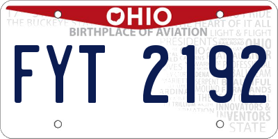 OH license plate FYT2192