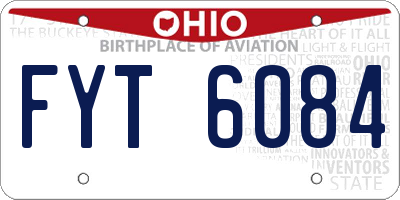 OH license plate FYT6084