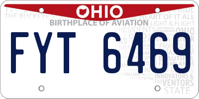 OH license plate FYT6469