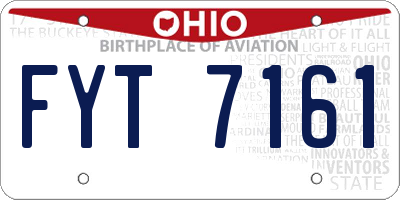 OH license plate FYT7161