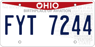 OH license plate FYT7244