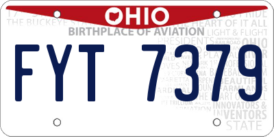 OH license plate FYT7379