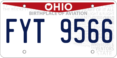 OH license plate FYT9566