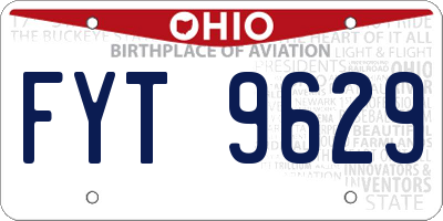 OH license plate FYT9629