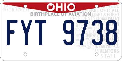 OH license plate FYT9738
