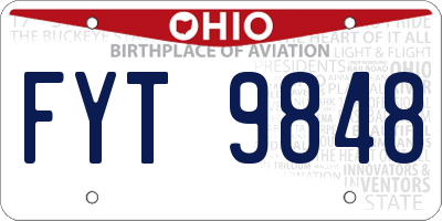 OH license plate FYT9848