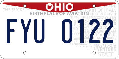 OH license plate FYU0122