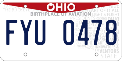 OH license plate FYU0478