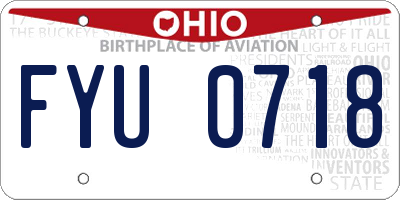OH license plate FYU0718