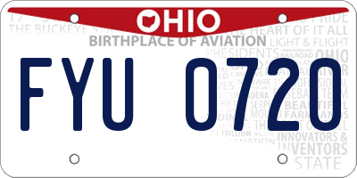 OH license plate FYU0720