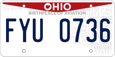 OH license plate FYU0736