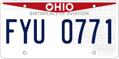 OH license plate FYU0771