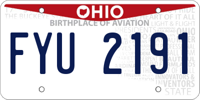 OH license plate FYU2191