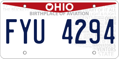 OH license plate FYU4294