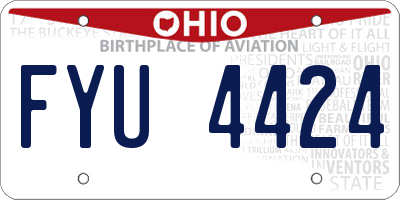 OH license plate FYU4424