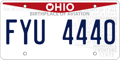 OH license plate FYU4440